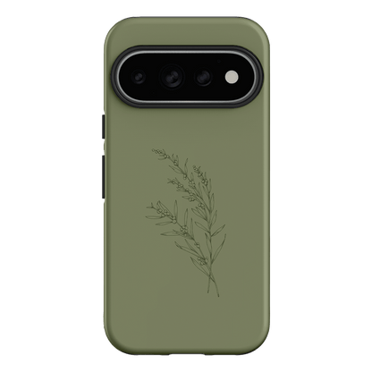 Khaki Wattle Printed Phone Cases Google Pixel 11 Pro / Armoured by Typoflora - The Dairy