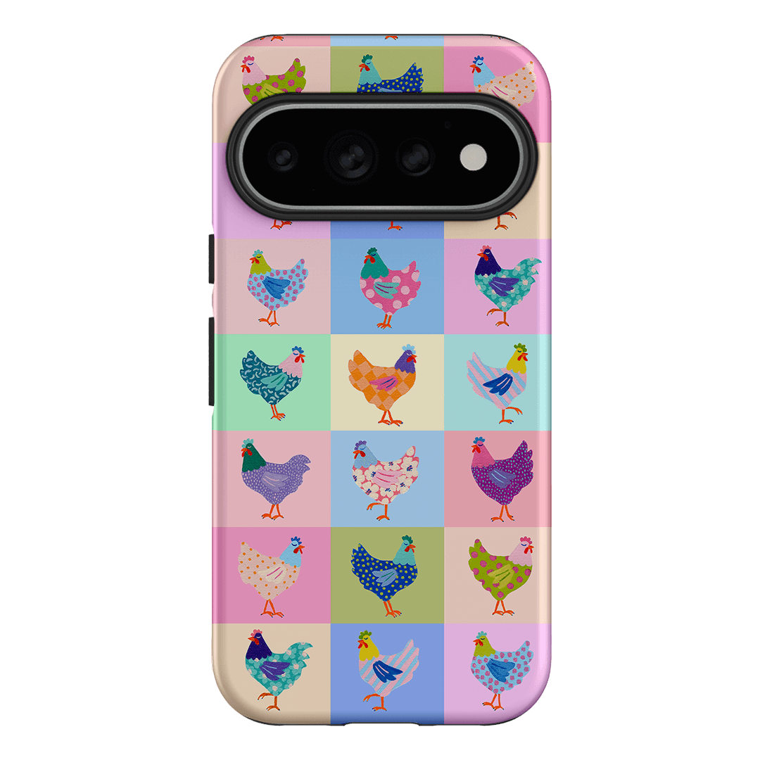 Pastel Chickens Printed Phone Cases Google Pixel 11 Pro / Armoured by Kayla Henley - The Dairy
