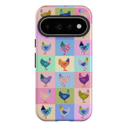 Pastel Chickens Printed Phone Cases Google Pixel 11 Pro / Armoured by Kayla Henley - The Dairy