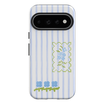Patchwork Blue Printed Phone Cases Google Pixel 11 Pro / Armoured by Kayla Carr - The Dairy