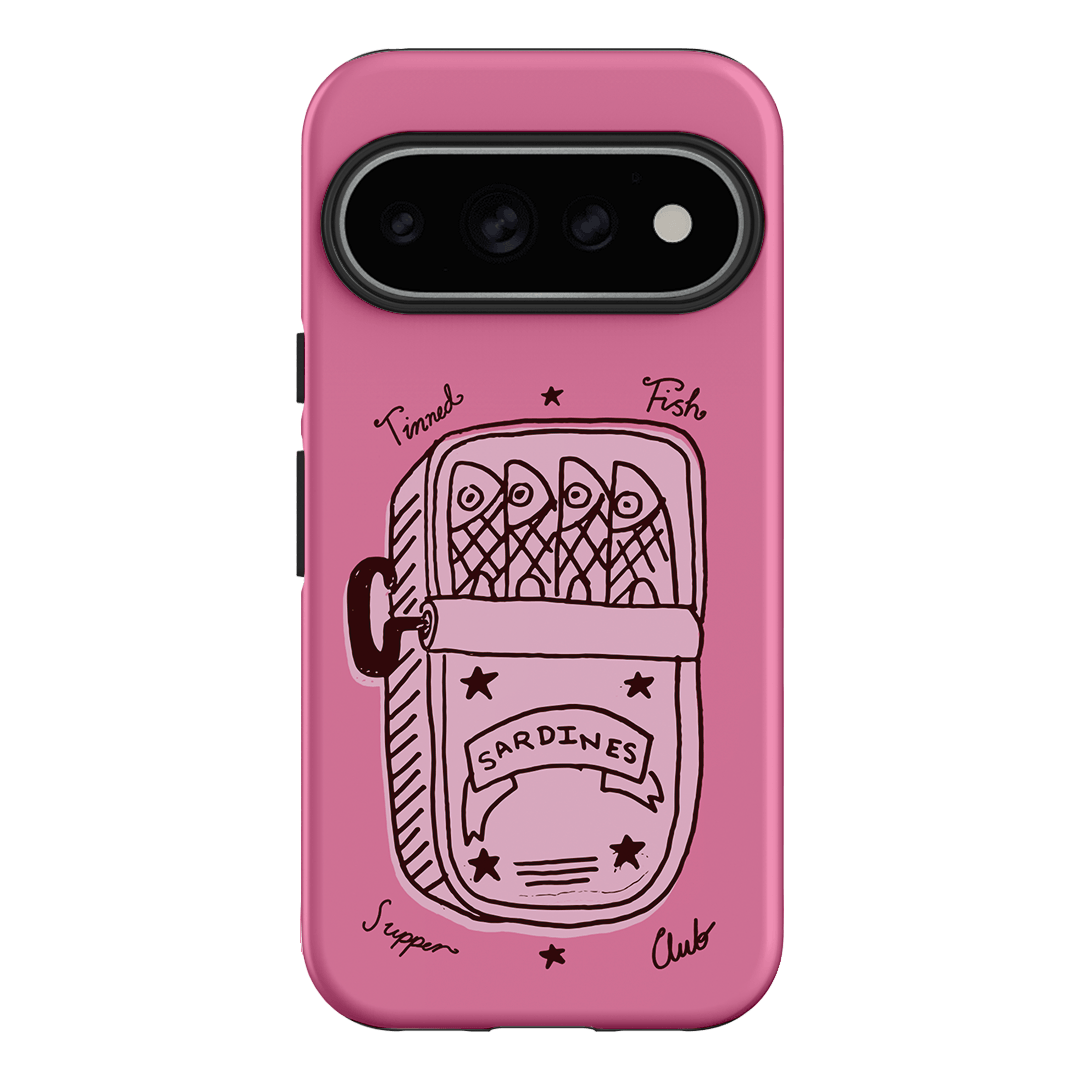 Sardine Social Pink Printed Phone Cases Google Pixel 11 Pro / Armoured by The Dairy - The Dairy