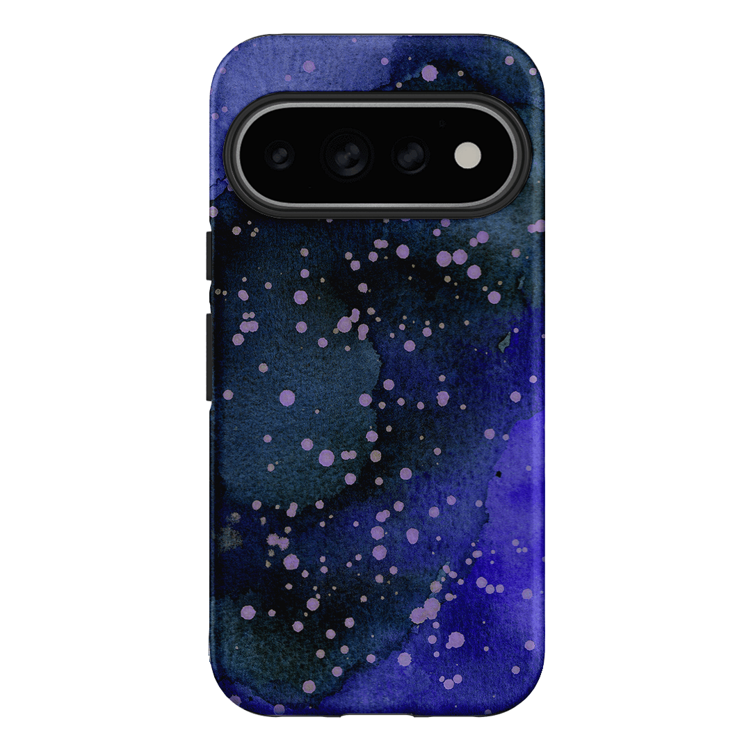 Spotty Navy Printed Phone Cases Google Pixel 11 Pro / Armoured by The Dairy - The Dairy