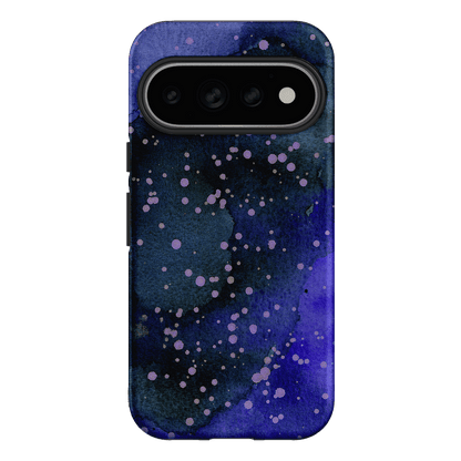 Spotty Navy Printed Phone Cases Google Pixel 11 Pro / Armoured by The Dairy - The Dairy