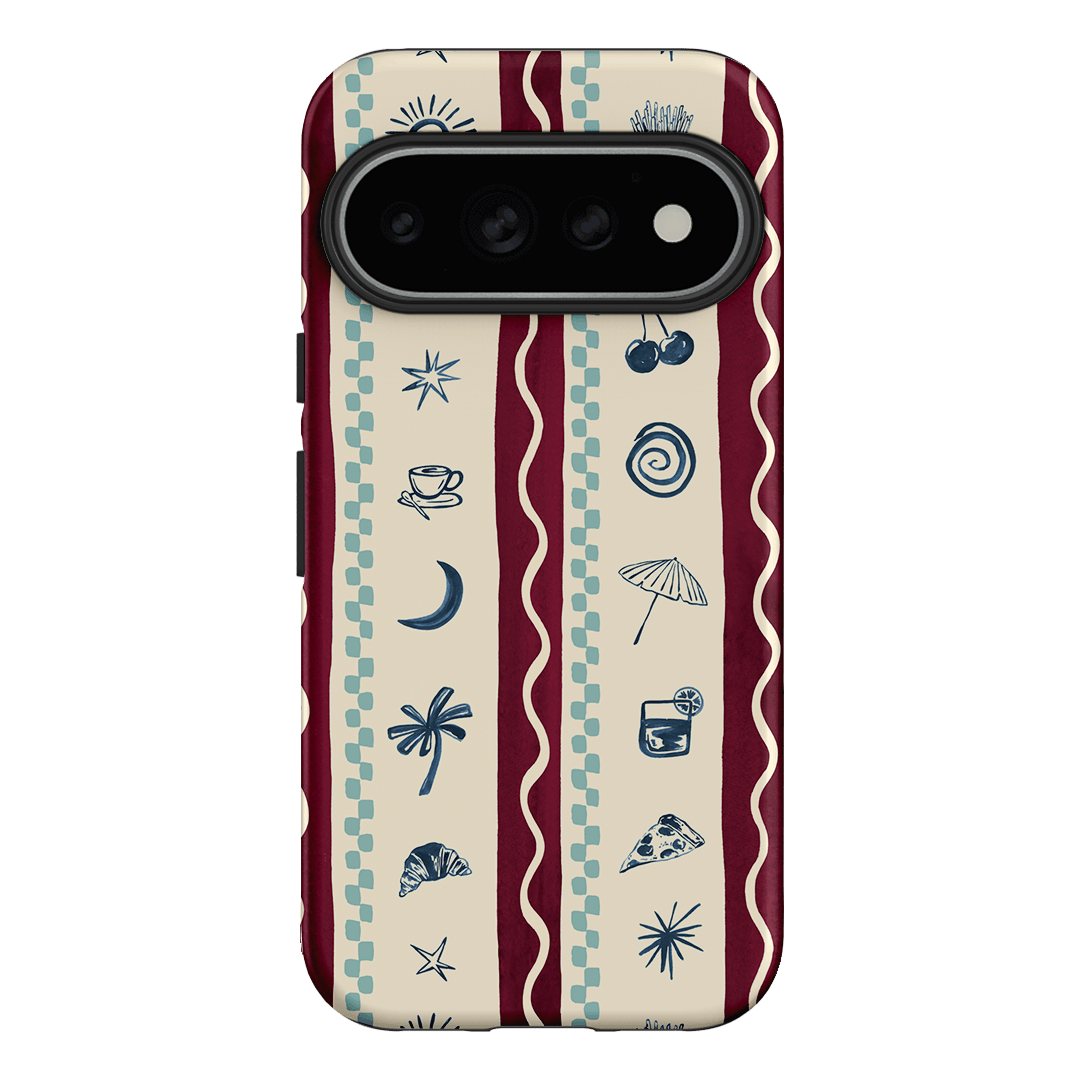 Summer Snacks Burgundy Printed Phone Cases by Charlie Taylor - The Dairy