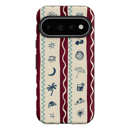 Summer Snacks Burgundy Printed Phone Cases by Charlie Taylor - The Dairy