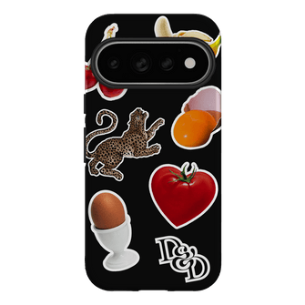 Sunday Stickers Black Printed Phone Cases Google Pixel 11 Pro / Armoured by Desmond & Dempsey - The Dairy