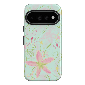 Swirl Blue Printed Phone Cases Google Pixel 11 Pro / Armoured by Kayla Carr - The Dairy