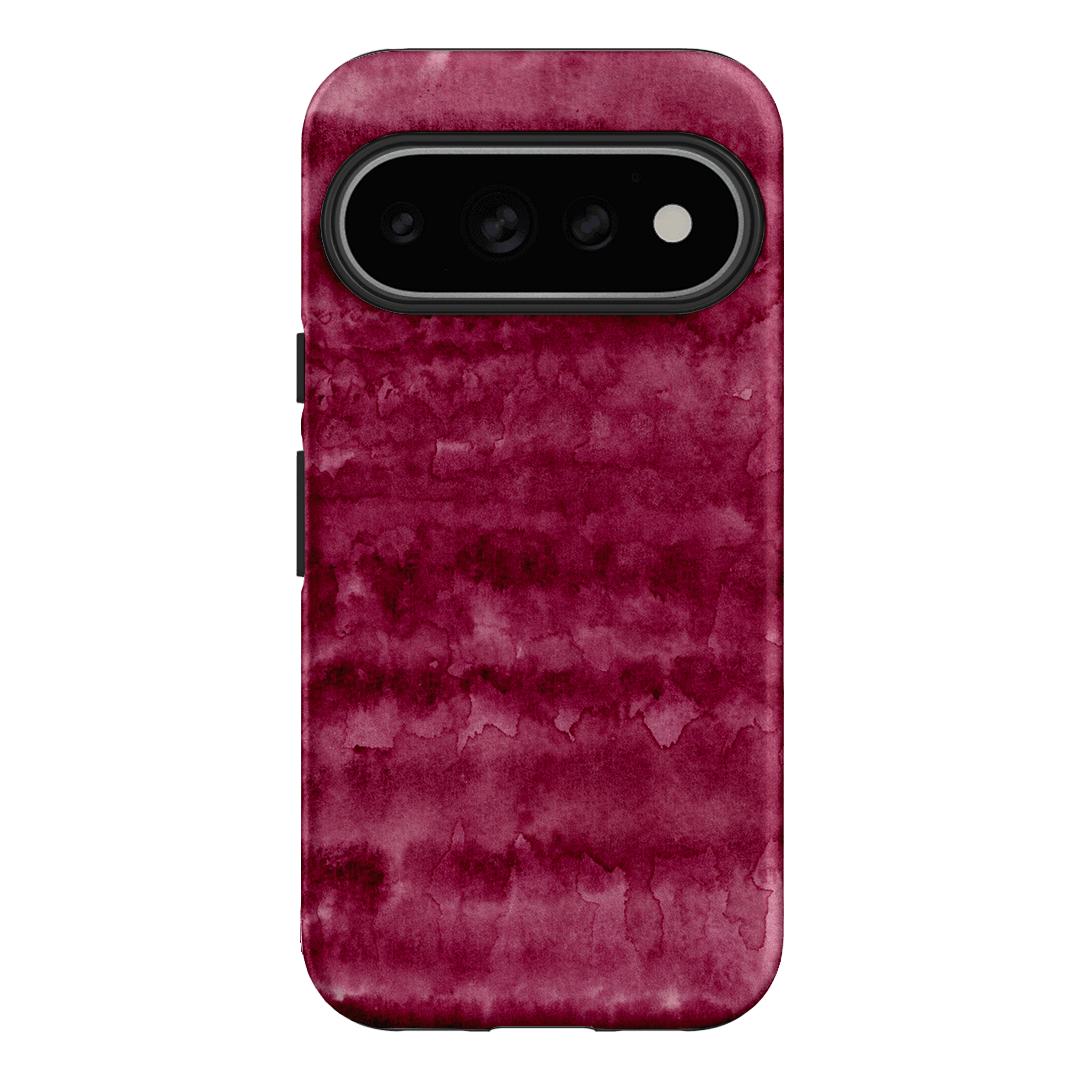 Watercolour Stripes Burgundy Printed Phone Cases Google Pixel 11 Pro / Armoured by The Dairy - The Dairy