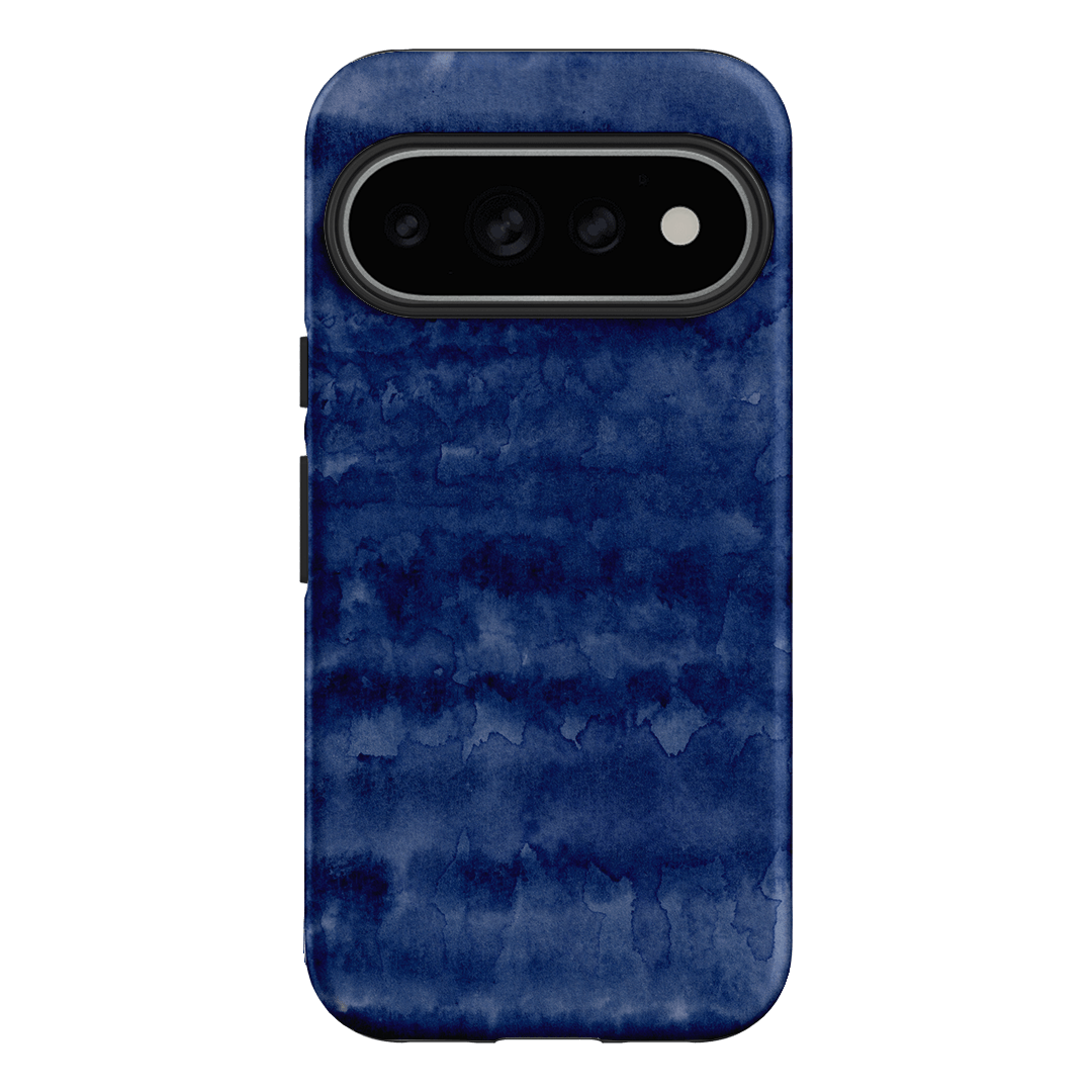 Watercolour Stripes Navy Printed Phone Cases Google Pixel 11 Pro / Armoured by The Dairy - The Dairy