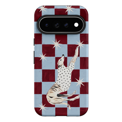 Check Greyhound Blue Printed Phone Cases Google Pixel 11 Pro XL / Armoured by Lisa Hu - The Dairy