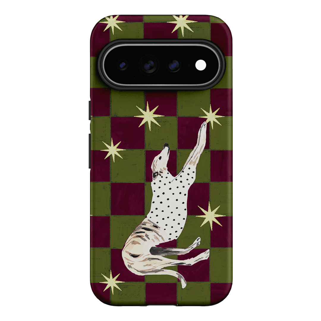 Check Greyhound Green Printed Phone Cases Google Pixel 11 Pro XL / Armoured by Lisa Hu - The Dairy