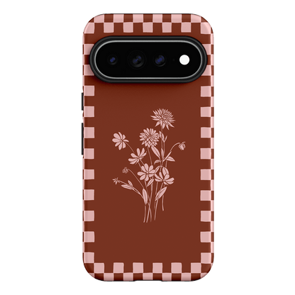 Dahlia Check Printed Phone Cases Google Pixel 11 Pro XL / Armoured by Typoflora - The Dairy