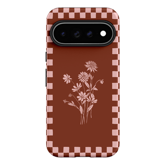 Dahlia Check Printed Phone Cases Google Pixel 11 Pro XL / Armoured by Typoflora - The Dairy