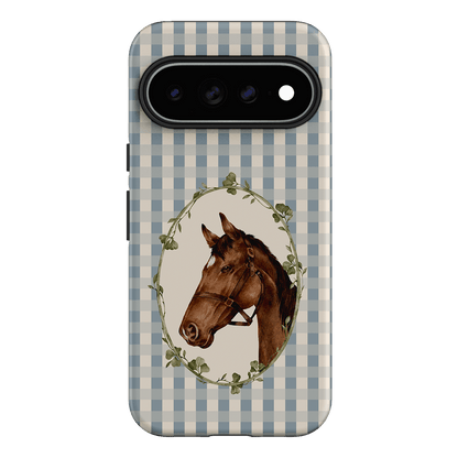 Gingham Horse Printed Phone Cases Google Pixel 11 Pro XL / Armoured by Kasiags Art - The Dairy
