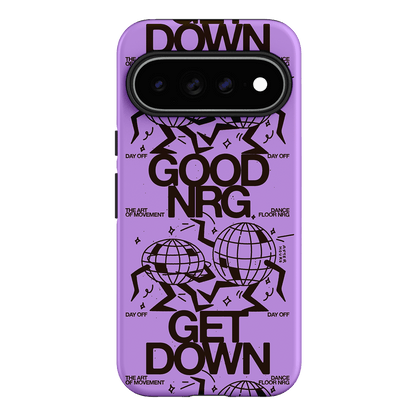 Good Energy in Purple Printed Phone Cases Google Pixel 11 Pro XL / Armoured by After Hours - The Dairy