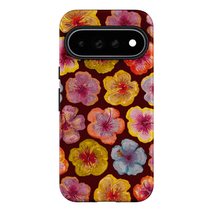 Hibiscus Holiday Rouge Printed Phone Cases Google Pixel 11 Pro XL / Armoured by BG. Studio - The Dairy