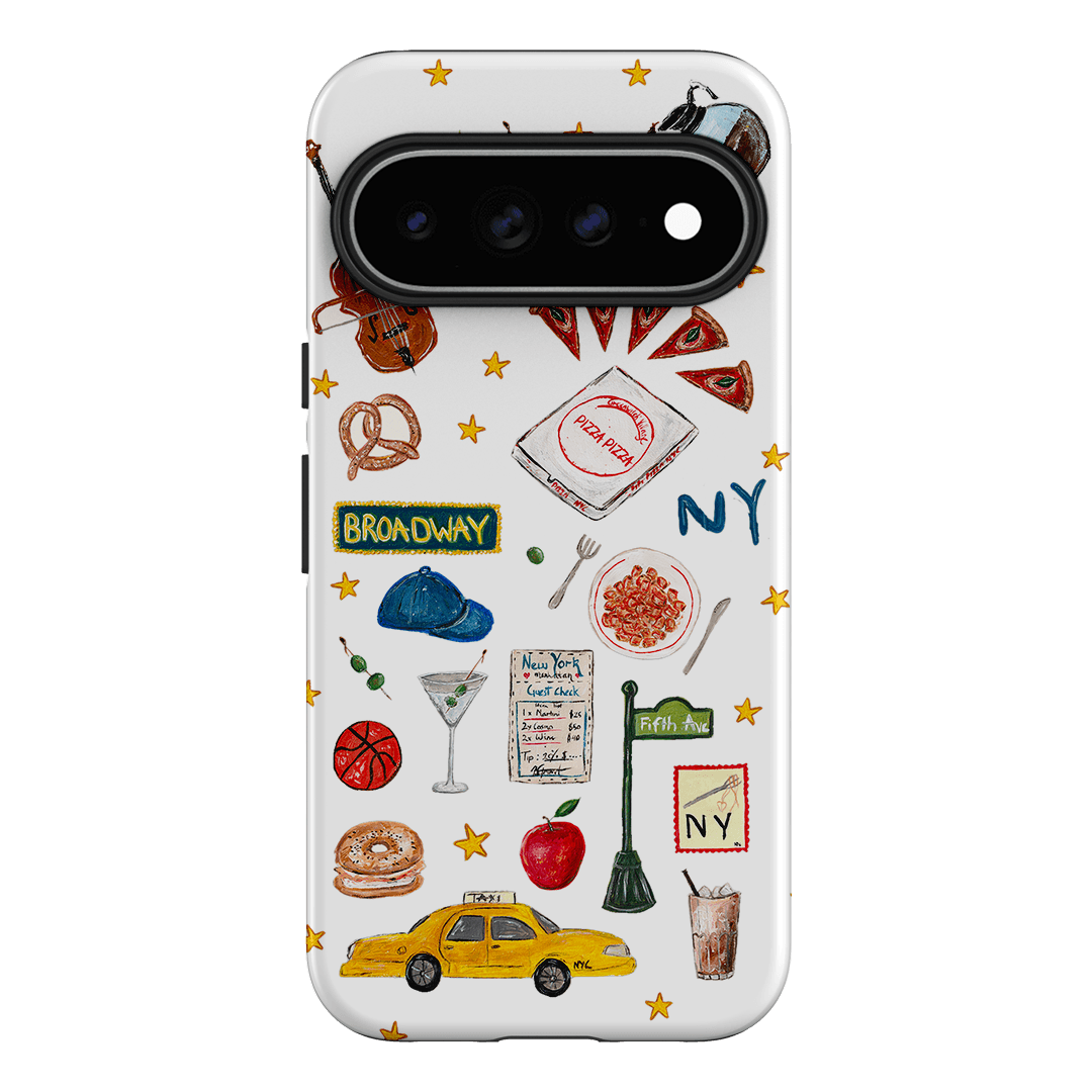 NYC White Printed Phone Cases Google Pixel 11 Pro XL / Armoured by BG. Studio - The Dairy