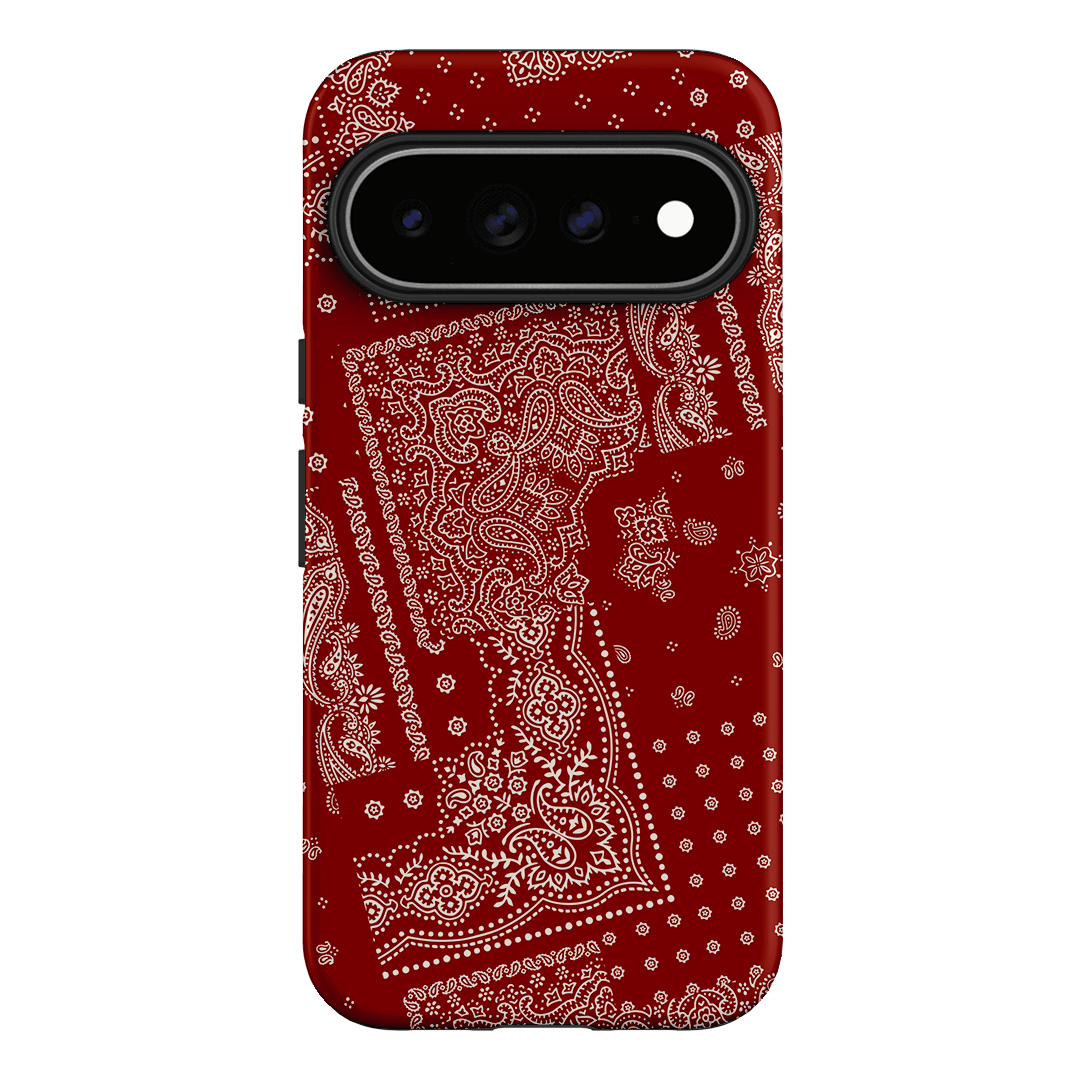 Paisley Crimson Printed Phone Cases Google Pixel 11 Pro XL / Armoured by The Dairy - The Dairy