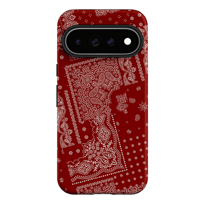 Paisley Crimson Printed Phone Cases Google Pixel 11 Pro XL / Armoured by The Dairy - The Dairy