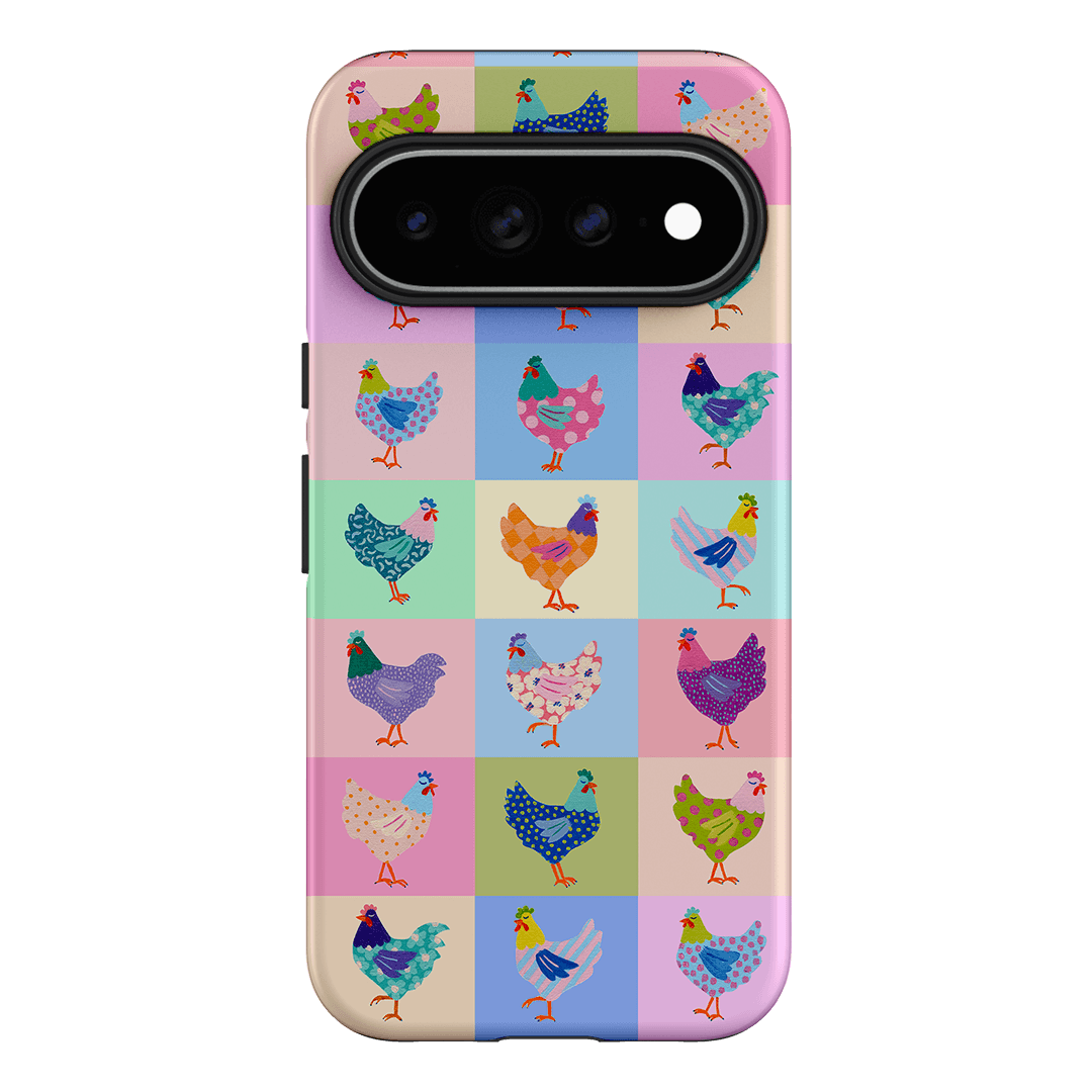 Pastel Chickens Printed Phone Cases Google Pixel 11 Pro XL / Armoured by Kayla Henley - The Dairy