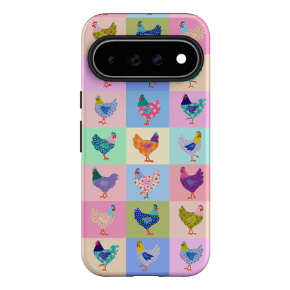 Pastel Chickens Printed Phone Cases Google Pixel 11 Pro XL / Armoured by Kayla Henley - The Dairy