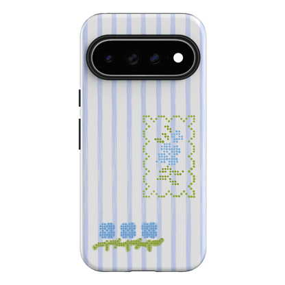 Patchwork Blue Printed Phone Cases Google Pixel 11 Pro XL / Armoured by Kayla Carr - The Dairy