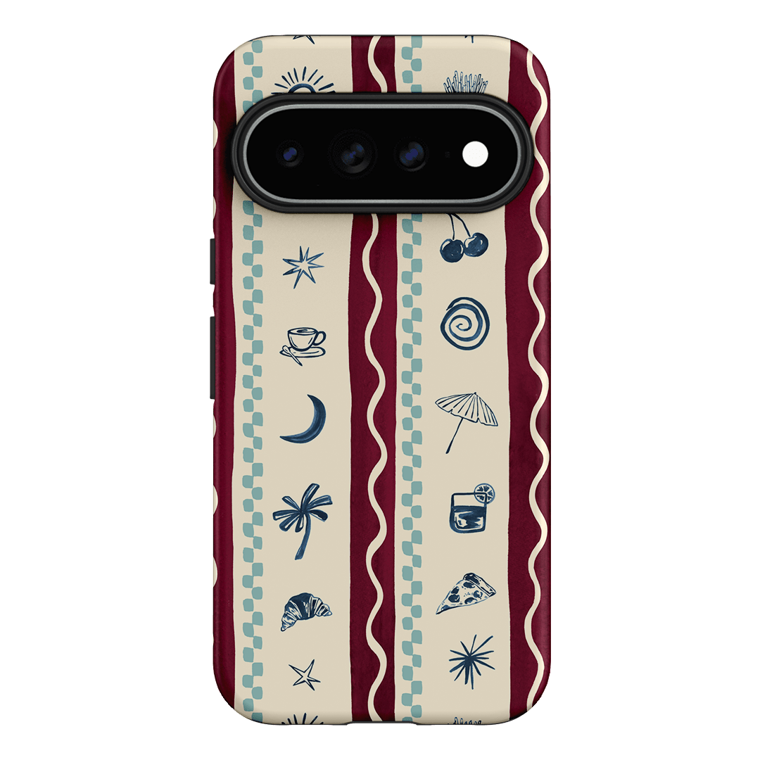 Summer Snacks Burgundy Printed Phone Cases by Charlie Taylor - The Dairy