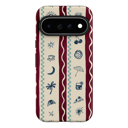 Summer Snacks Burgundy Printed Phone Cases by Charlie Taylor - The Dairy
