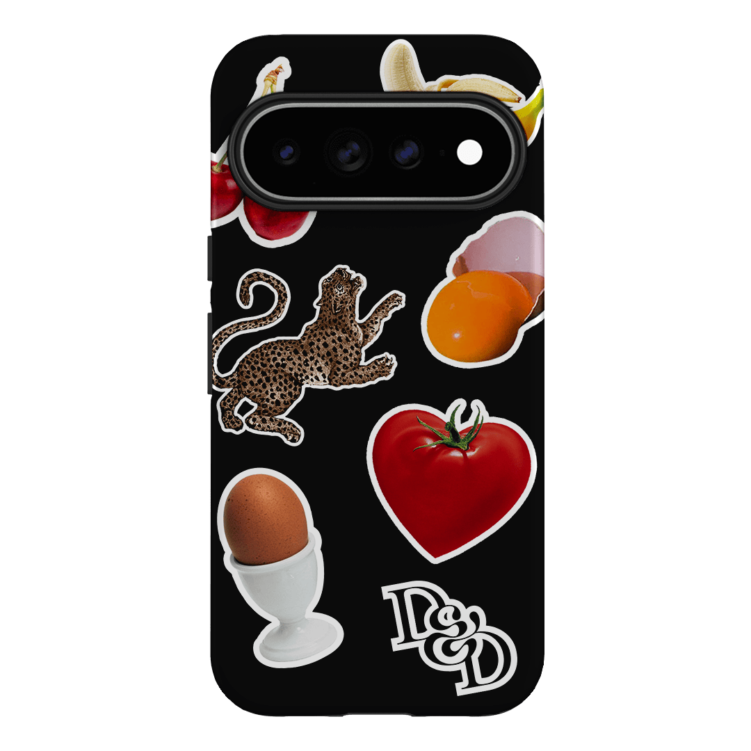 Sunday Stickers Black Printed Phone Cases Google Pixel 11 Pro XL / Armoured by Desmond & Dempsey - The Dairy