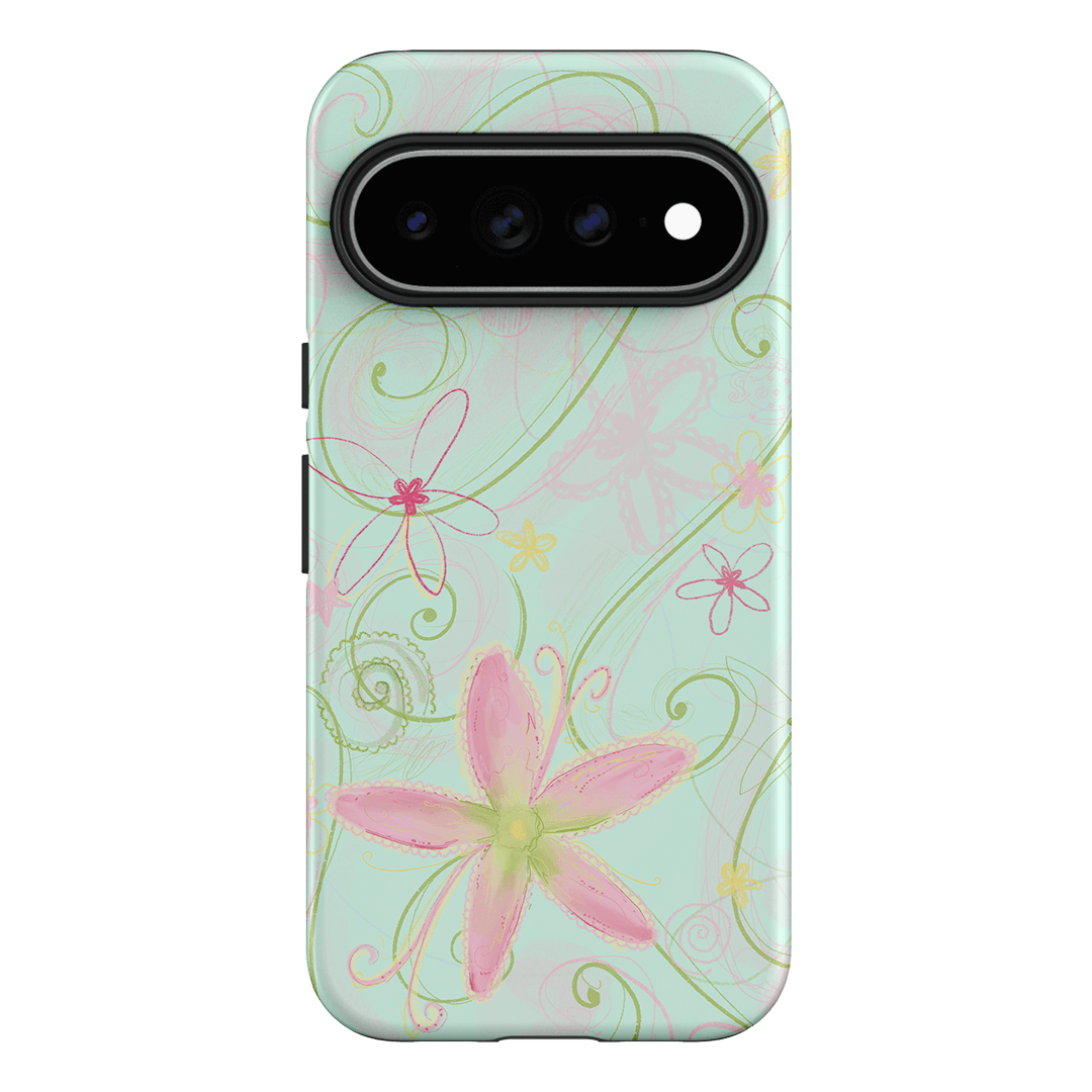Swirl Blue Printed Phone Cases Google Pixel 11 Pro XL / Armoured by Kayla Carr - The Dairy