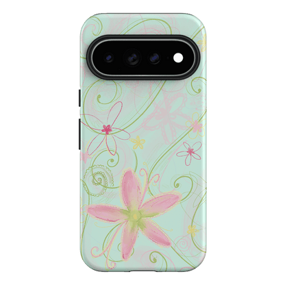 Swirl Blue Printed Phone Cases Google Pixel 11 Pro XL / Armoured by Kayla Carr - The Dairy