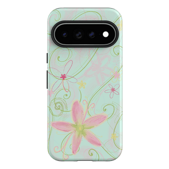 Swirl Blue Printed Phone Cases Google Pixel 11 Pro XL / Armoured by Kayla Carr - The Dairy