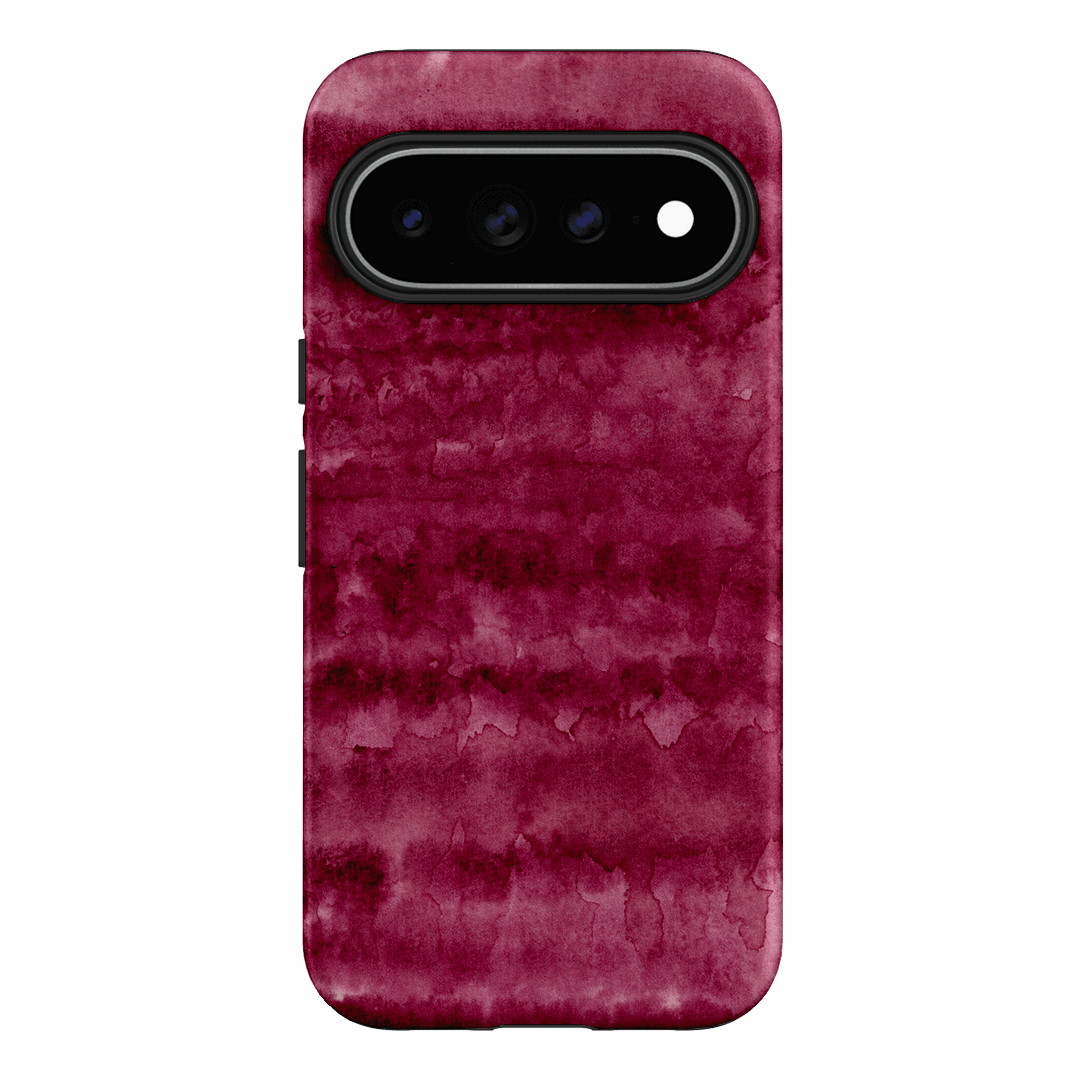 Watercolour Stripes Burgundy Printed Phone Cases Google Pixel 11 Pro XL / Armoured by The Dairy - The Dairy