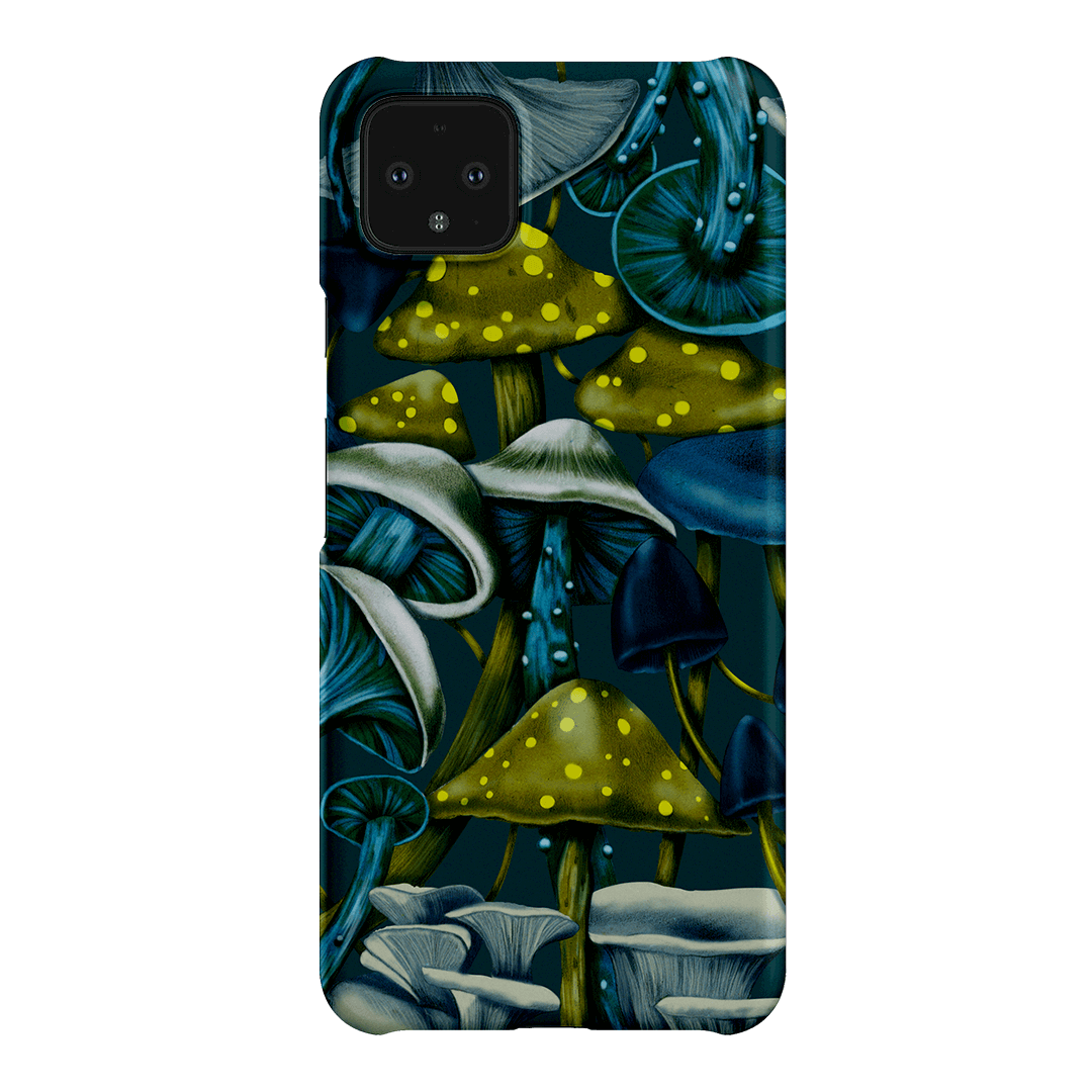 Shrooms Blue Printed Phone Cases Google Pixel 4XL / Snap by Kelly Thompson - The Dairy