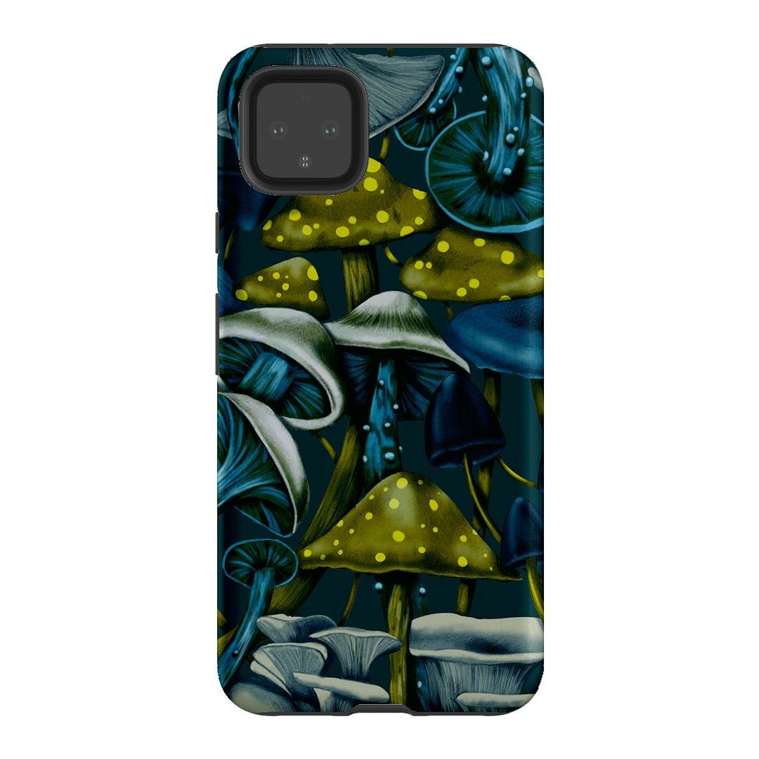 Shrooms Blue Printed Phone Cases Google Pixel 4XL / Armoured by Kelly Thompson - The Dairy