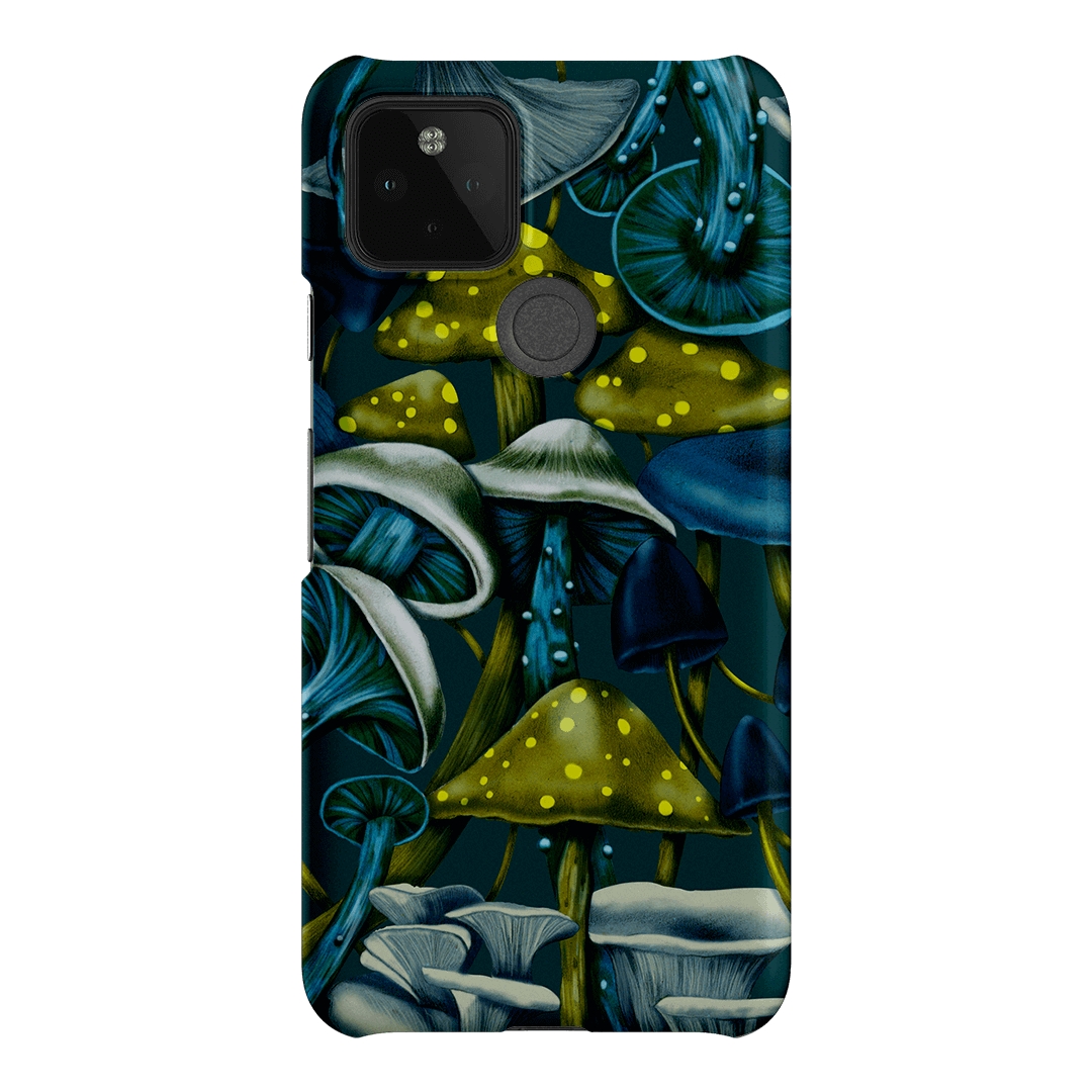 Shrooms Blue Printed Phone Cases Google Pixel 5 / Snap by Kelly Thompson - The Dairy