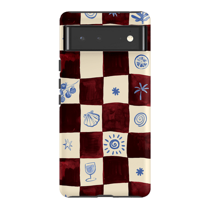 Afternoon Mezze Maroon Printed Phone Cases Google Pixel 6 / Armoured by Charlie Taylor - The Dairy