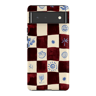 Afternoon Mezze Maroon Printed Phone Cases Google Pixel 6 / Armoured by Charlie Taylor - The Dairy