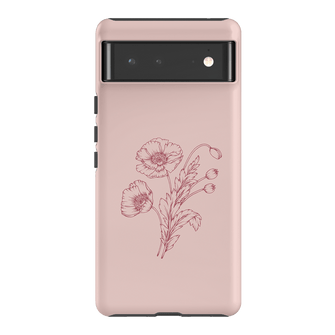 Blush Poppies Printed Phone Cases Google Pixel 6 / Armoured by Typoflora - The Dairy