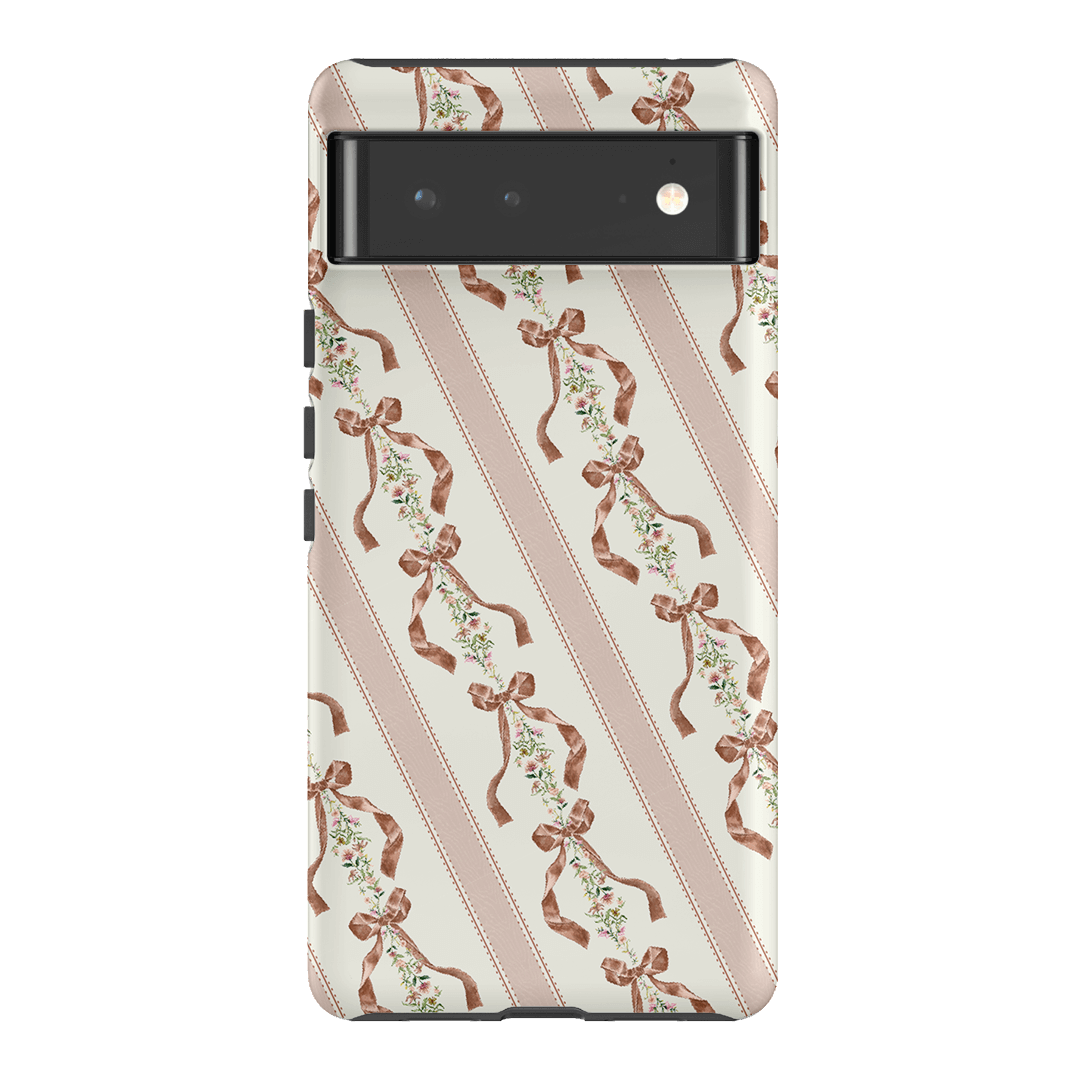 Bow Stripe Printed Phone Cases Google Pixel 6 / Armoured by Veronica Tucker - The Dairy