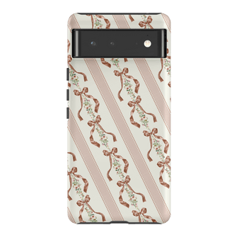 Bow Stripe Printed Phone Cases Google Pixel 6 / Armoured by Veronica Tucker - The Dairy