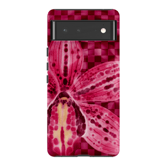 Check Orchid Printed Phone Cases Google Pixel 6 / Armoured by Sally Hungerford - The Dairy