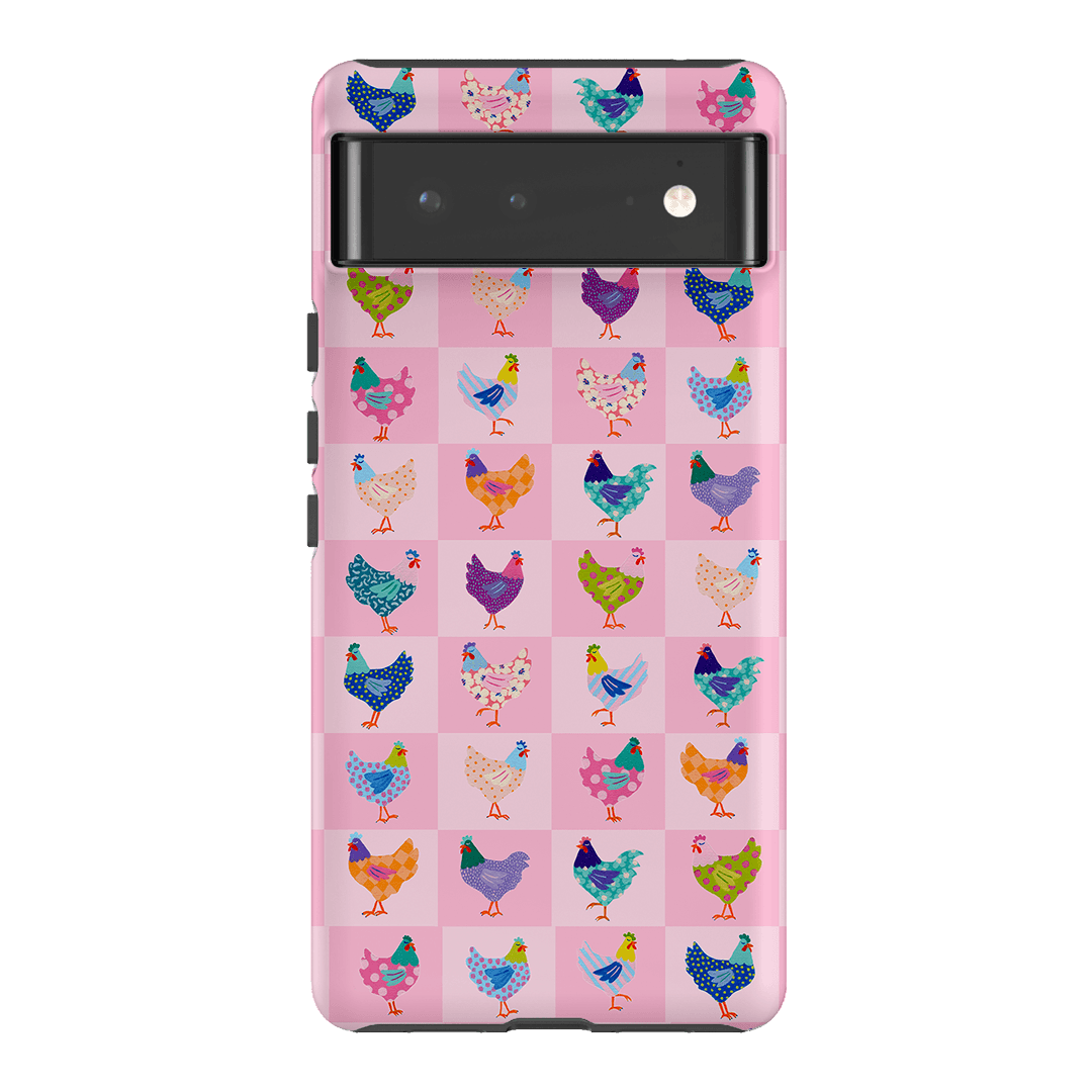 Checkered Chickens Printed Phone Cases Google Pixel 6 / Armoured by Kayla Henley - The Dairy