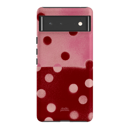 Cherry Polka Dot Printed Phone Cases Google Pixel 6 / Armoured by Jasmine Dowling - The Dairy