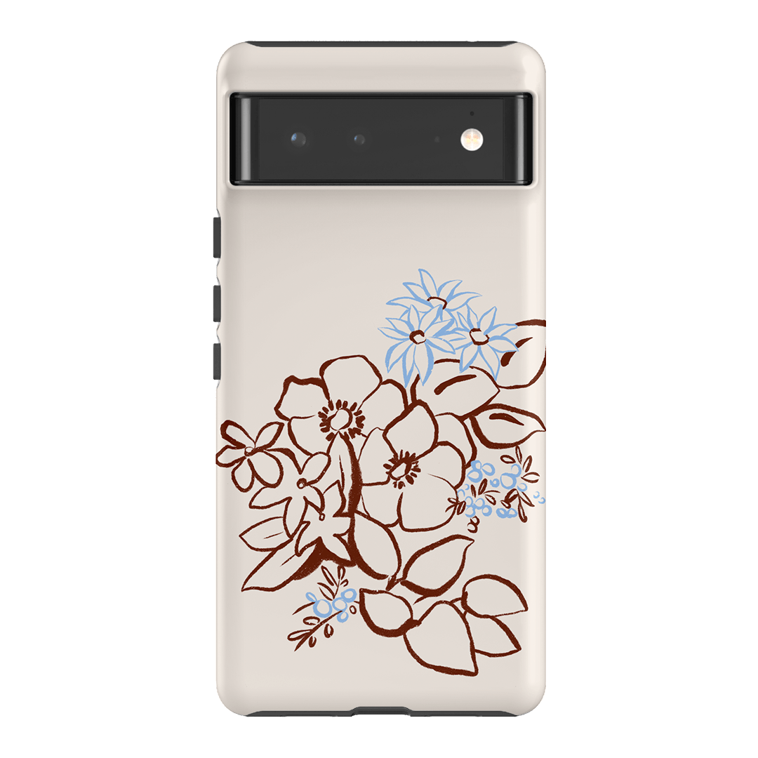 Cream Posy Printed Phone Cases Google Pixel 6 / Armoured by Typoflora - The Dairy