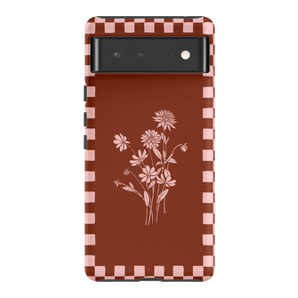 Dahlia Check Printed Phone Cases Google Pixel 6 / Armoured by Typoflora - The Dairy