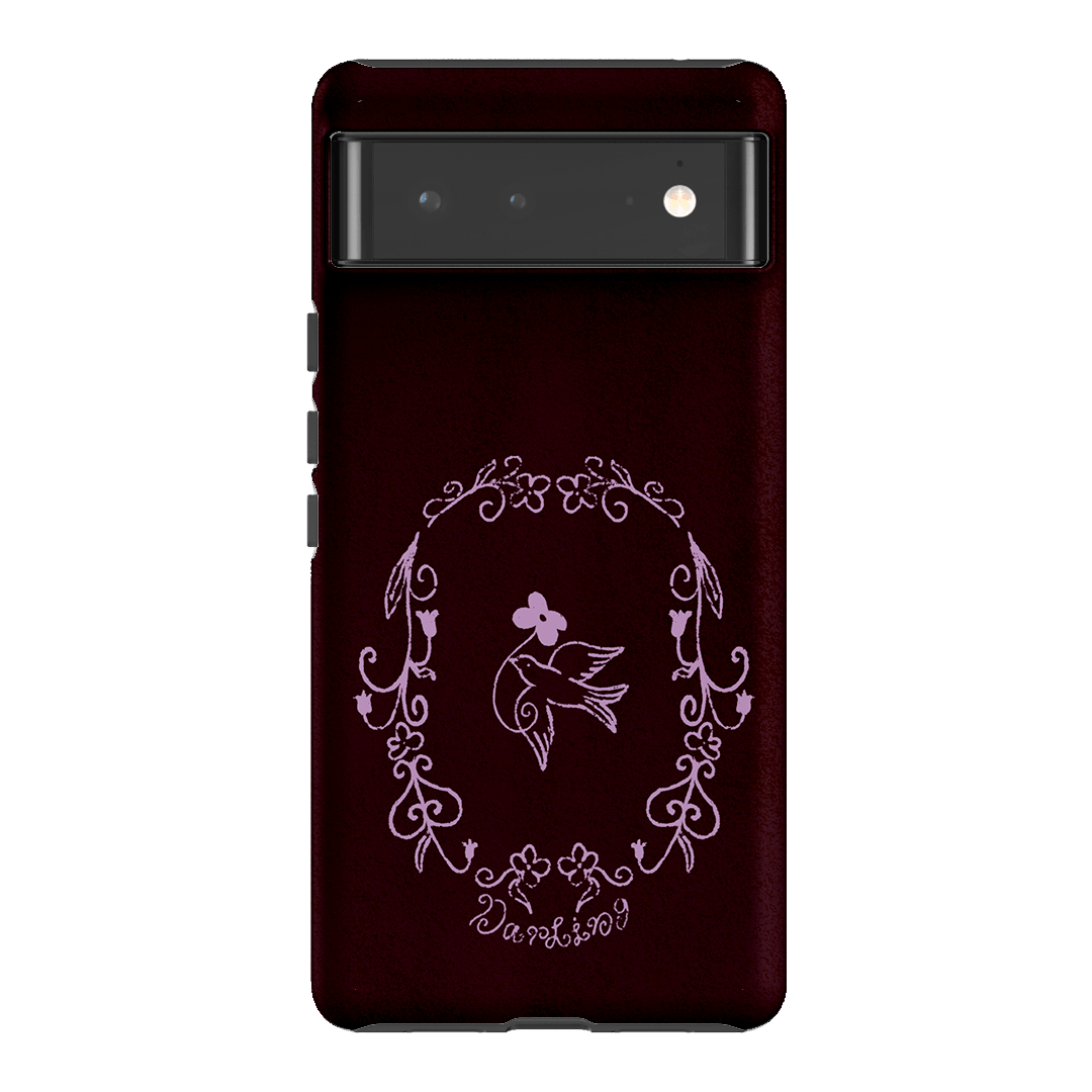 Darling Burgundy Printed Phone Cases by The Dairy - The Dairy