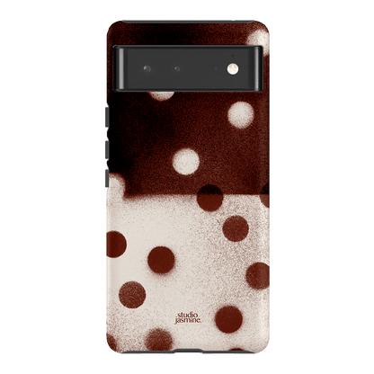 Espresso Polka Dot Printed Phone Cases Google Pixel 6 / Armoured by Jasmine Dowling - The Dairy