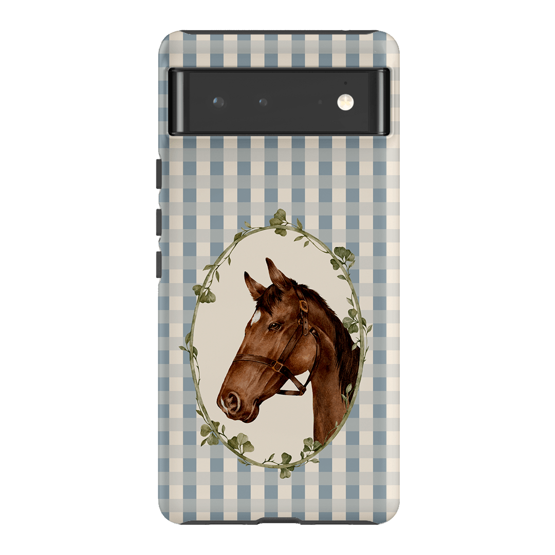 Gingham Horse Printed Phone Cases Google Pixel 6 / Armoured by Kasiags Art - The Dairy