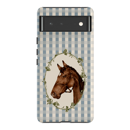 Gingham Horse Printed Phone Cases Google Pixel 6 / Armoured by Kasiags Art - The Dairy